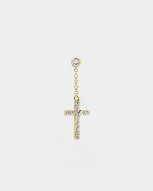 Saint Morta Men's Preacher Earring Iced Gold
