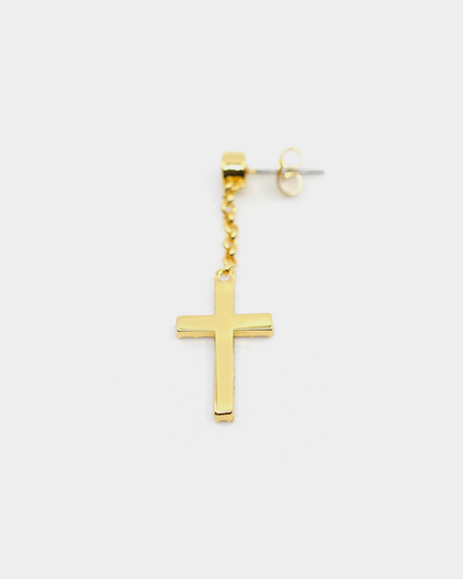 Saint Morta Men's Preacher Earring Iced Gold