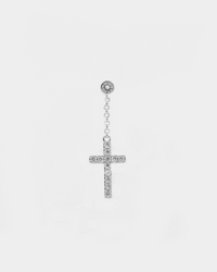 Saint Morta Men's Preacher Earring Iced White Gold