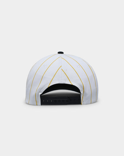 Last Kings Script Pinstripe Snapback Off White/Black