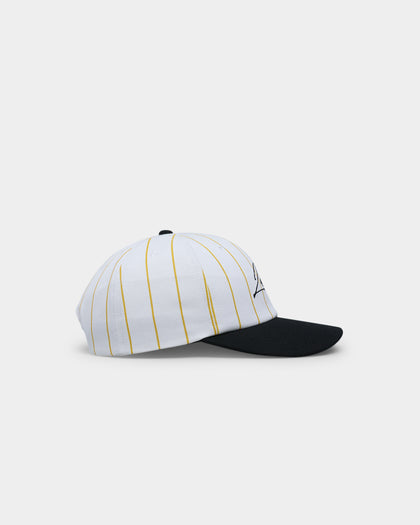 Last Kings Script Pinstripe Snapback Off White/Black