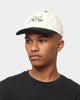Last Kings Script Pinstripe Snapback Off White/Black