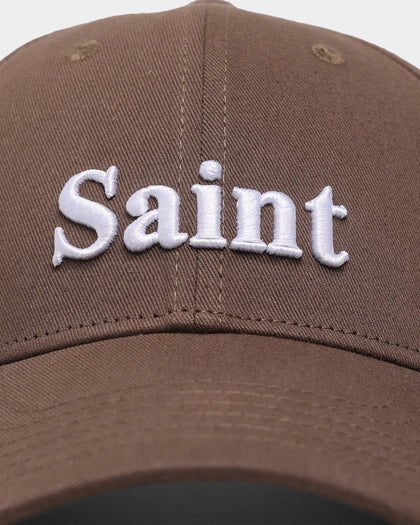 Saint Morta Alpha 6 Panel Strapback Dark Brown