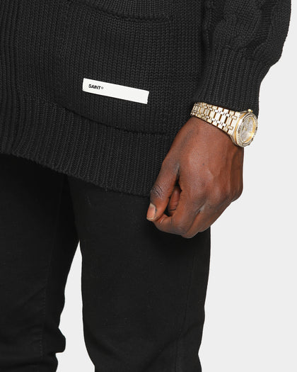 Saint Morta Crusader Cable Knit Cardi Black