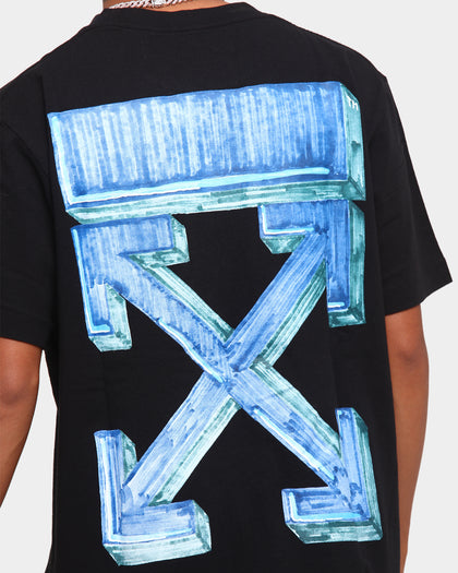 Off-White Marker Short Sleeve Slim T-Shirt Black/Blue