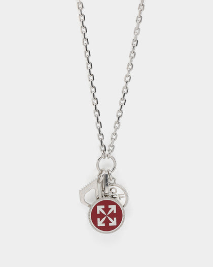 Off White Multicharm Colours Necklace Silver