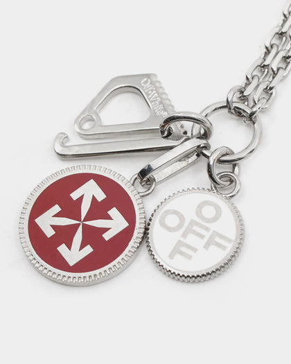 Off White Multicharm Colours Necklace Silver