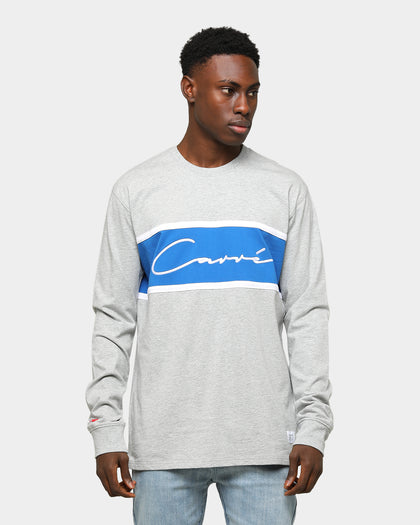 Carré Scripted Classique Long Sleeve T-Shirt Grey Marle/Blue
