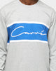 Carré Scripted Classique Long Sleeve T-Shirt Grey Marle/Blue