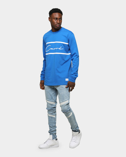 Carré Scripted Classique Long Sleeve T-Shirt Grey Blue