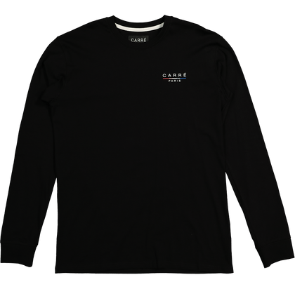 Carré Stripes Long Sleeve T-Shirt Black