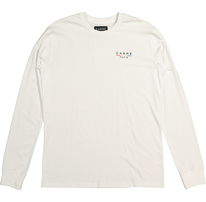 Carré Stripes Long Sleeve T-Shirt White