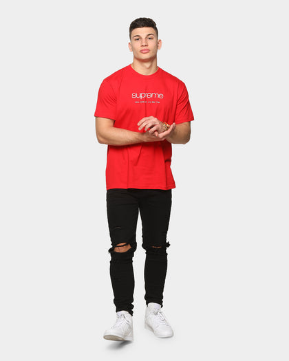 Supreme Men's Shop Short Sleeve T-Shirt Red