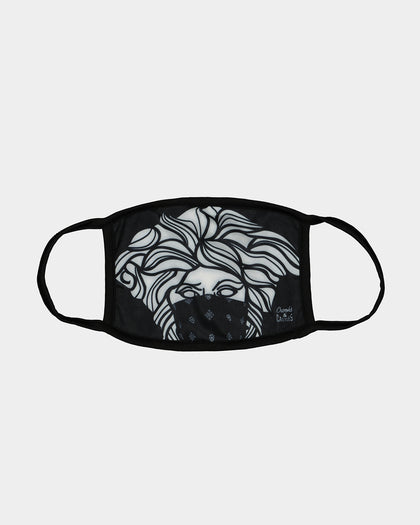 Crooks & Castles Men's Bandana Fashion Face Mask Black/White