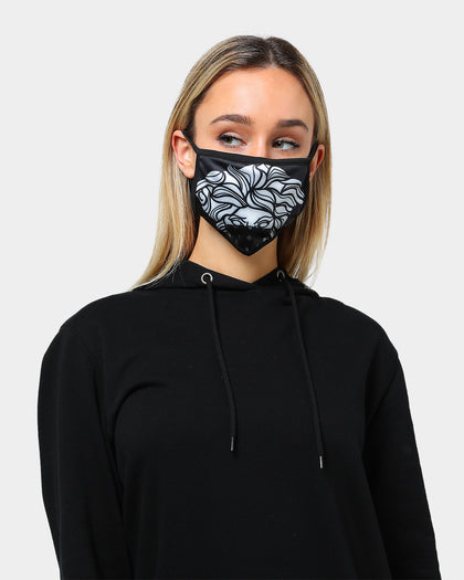 Crooks & Castles Men's Bandana Fashion Face Mask Black/White