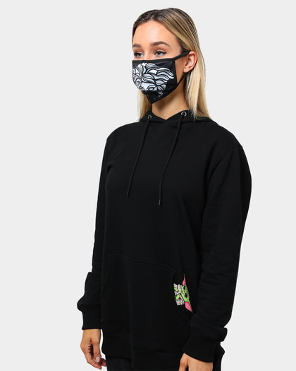 Crooks & Castles Men's Bandana Fashion Face Mask Black/White