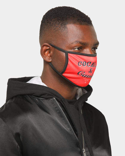 Crooks & Castles Men's Caviar Fashion Face Mask Red/Black