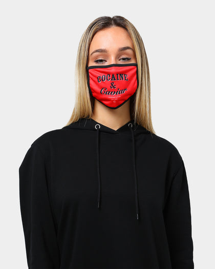 Crooks & Castles Men's Caviar Fashion Face Mask Red/Black