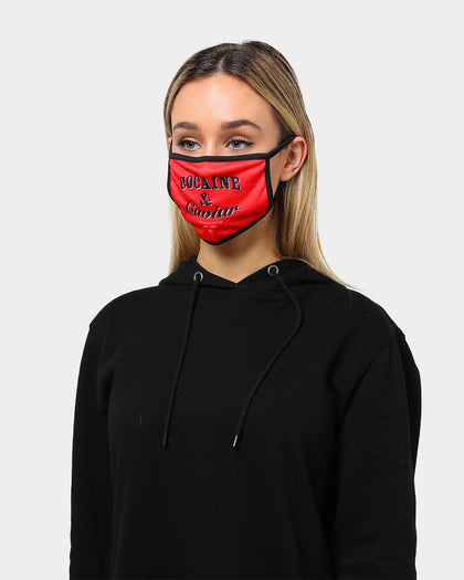 Crooks & Castles Men's Caviar Fashion Face Mask Red/Black