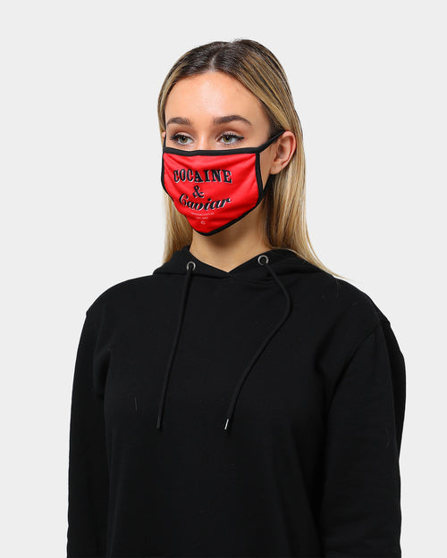 Crooks & Castles Men's Caviar Fashion Face Mask Red/Black