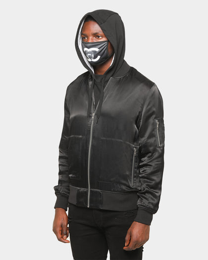 Crooks & Castles Men's Double C Fashion Face Mask Black/White