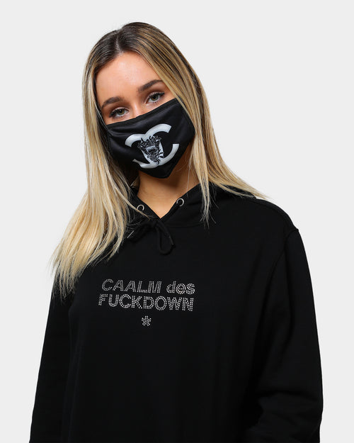 Crooks & Castles Men's Double C Fashion Face Mask Black/White