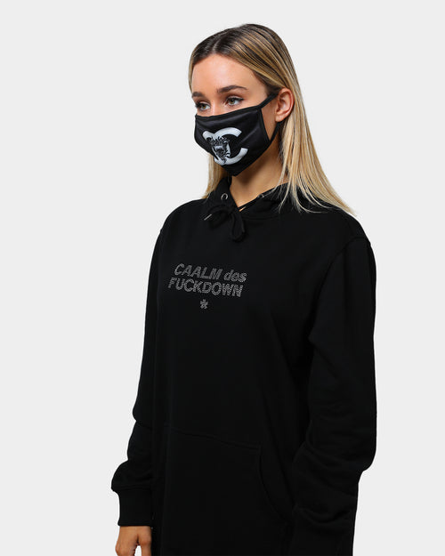 Crooks & Castles Men's Double C Fashion Face Mask Black/White