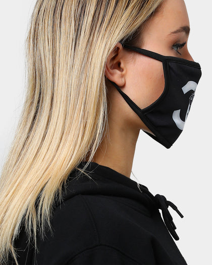 Crooks & Castles Men's Double C Fashion Face Mask Black/White