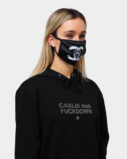 Crooks & Castles Men's Double C Fashion Face Mask Black/White
