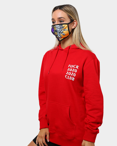 Crooks & Castles Men's Split Purp Fashion Face Mask Purple/Yellow