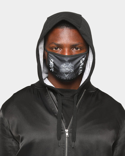 Crooks & Castles Men's Illuminati Fashion Face Mask Black/White