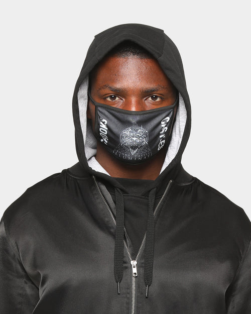 Crooks & Castles Men's Illuminati Fashion Face Mask Black/White