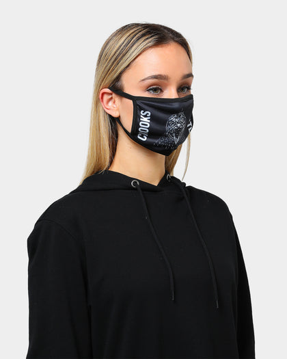 Crooks & Castles Men's Illuminati Fashion Face Mask Black/White