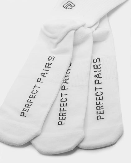 Perfect Pairs Unisex PP1 Classic Sock 3 Pack White