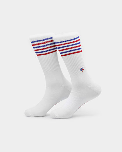 Perfect Pairs Unisex PP1 Classic Stripes Sock White