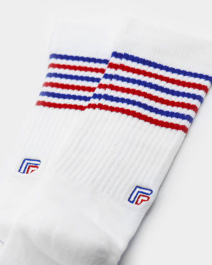 Perfect Pairs Unisex PP1 Classic Stripes Sock White
