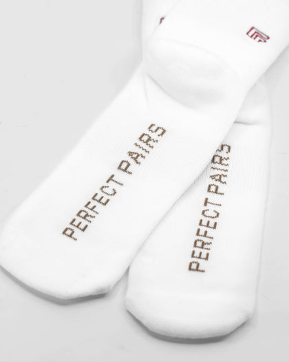 Perfect Pairs Unisex PP1 Classic Cactus Sock White