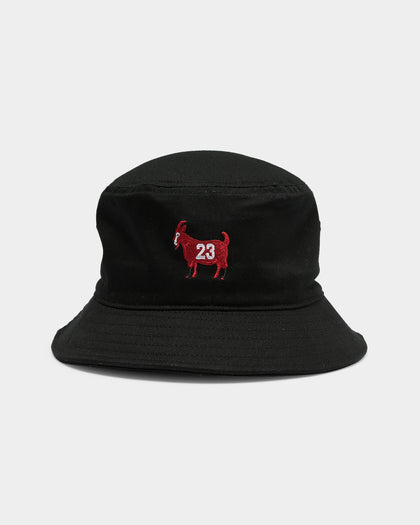 Goat Crew Goat Emoji MJ 23 Bucket Hat Black