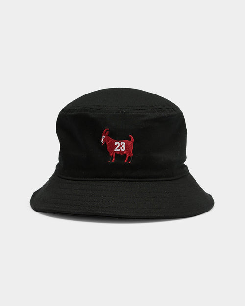 Goat Crew Goat Emoji MJ 23 Bucket Hat Black