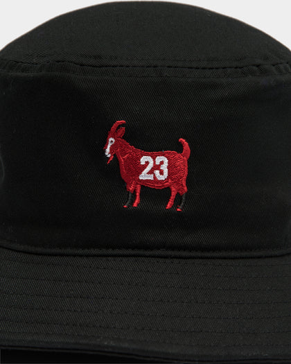 Goat Crew Goat Emoji MJ 23 Bucket Hat Black