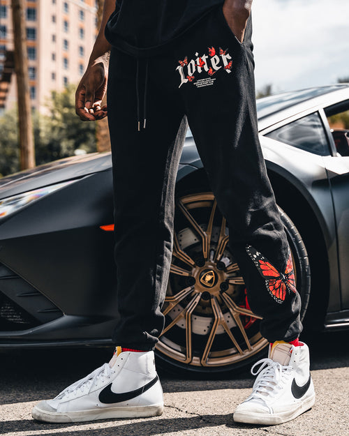 Loiter Butterfly Effect Trackpants Black