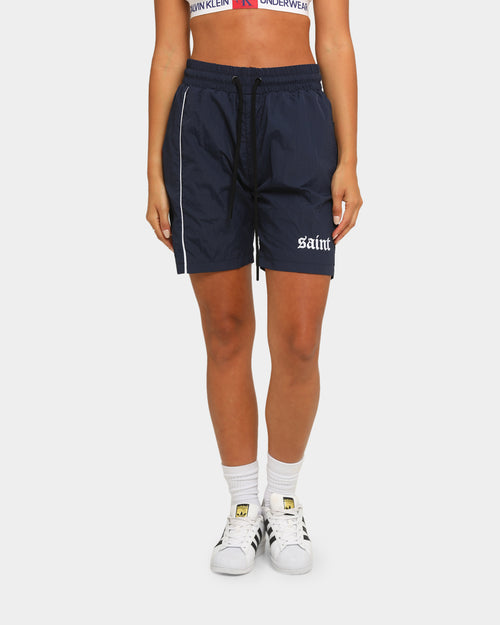 Saint Morta Era Track Shorts Navy/White