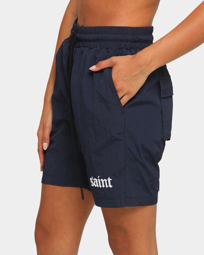 Saint Morta Era Track Shorts Navy/White