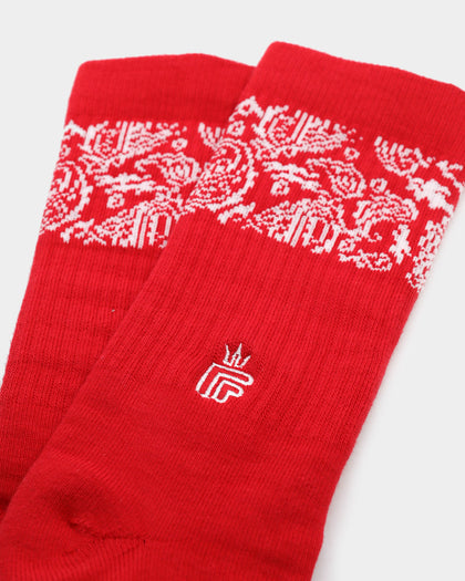 Perfect Pairs  PP1 Paisley Sock Red