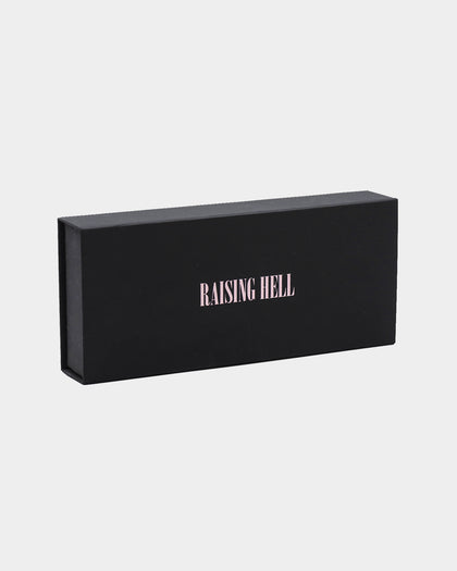 Raising Hell Women's 14" Interlink Choker Necklace Pink/Iced White Gold
