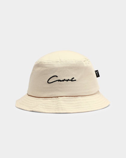 Carré Script Bucket Hat Stone