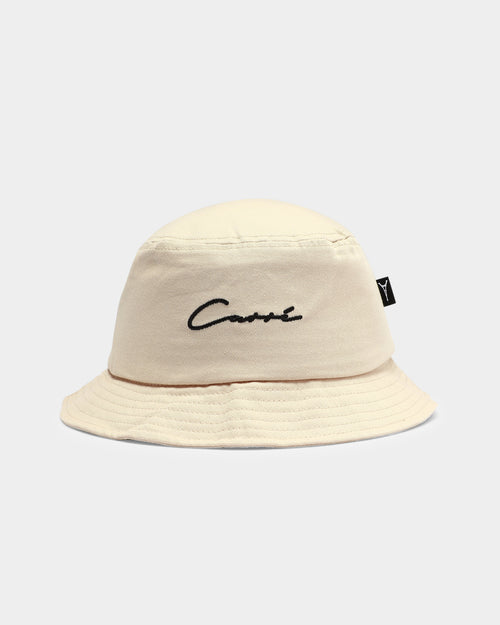 Carré Script Bucket Hat Stone