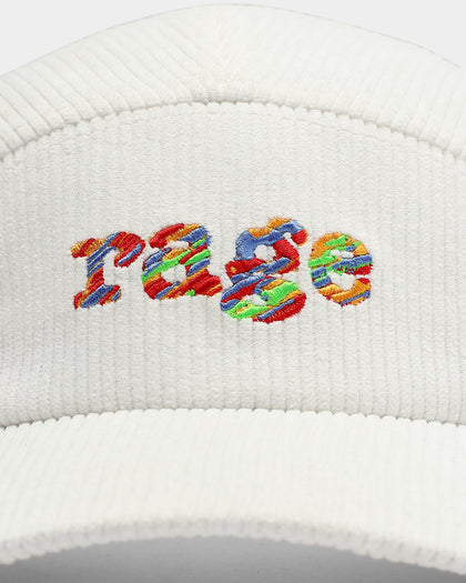 Rage Men's Rage Logo Corduroy 5 Panel Strapback White