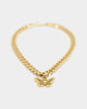 Raising Hell Women's 16" Cuban Butterfly Choker Gold