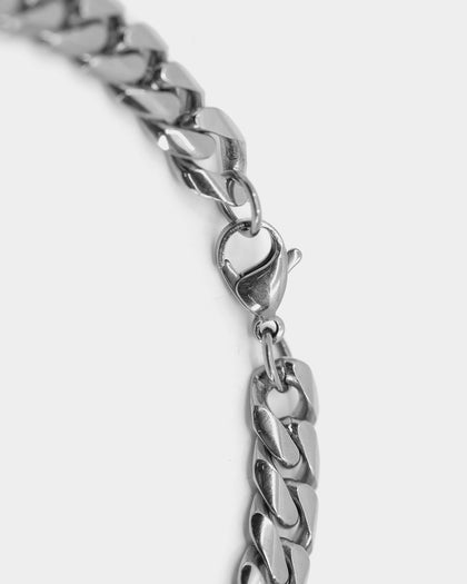 Raising Hell Women's 16" Cuban Butterfly Choker White Gold